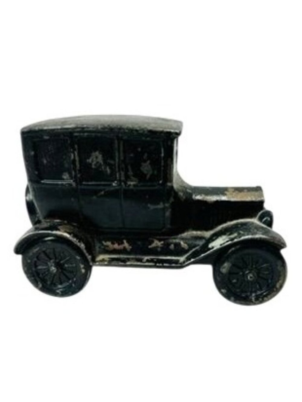 Vintage Banthrico Model T Ford Black Cast Iron Coin Bank USA 1920s Style